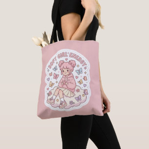 Süße Kawaii Soft Girl Energy Pastellrosa Tragetasc