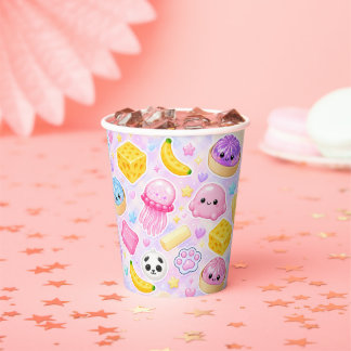 Süße Kawaii Squishies Mädchen Geburtstagsfeier Pappbecher
