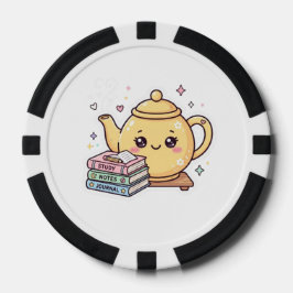 Süße Kawaii Teekanne Study Notes Journal Buchaufkl Pokerchips