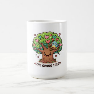 Süße Kawaii-The-Giving-Tree-Herz-Blätter-Güte Kaffeetasse