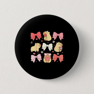 Süße Kawaii-Tiere und Nk Coquette-Schleifen Ästhet Button