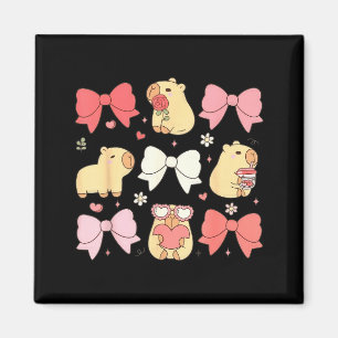 Süße Kawaii-Tiere und Nk Coquette-Schleifen Ästhet Magnet