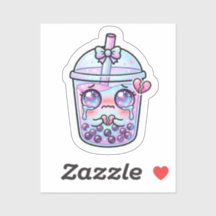 Süße Kawaii Traurige Boba Milch-Tee Weint mit Gebr