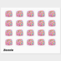 Süße Kawaii Umarmungen Teddybär Pastell Rosa Flora