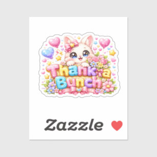 Süße Kawaii Vielen Dank Kätzchen Name Pastell Rosa Aufkleber