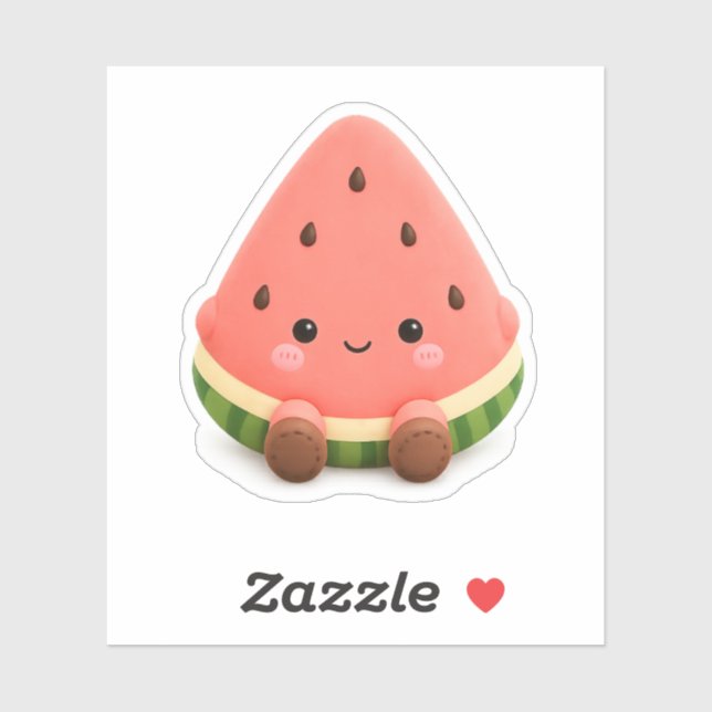Süße Kawaii Wassermelonen Aufkleber  (Blatt)