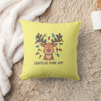 Süße Kawaii-Weihnachtsrentier-Lichter der reinen F Kissen