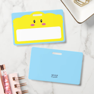 Süße Kawaii-Wolken-Kindergarten-Name-Tag Ausweis