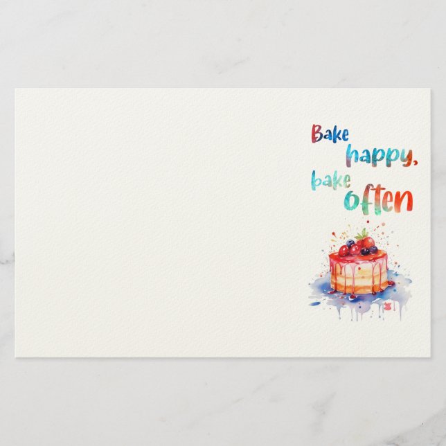 Süße Keksdesign  Briefpapier (Vorderseite)