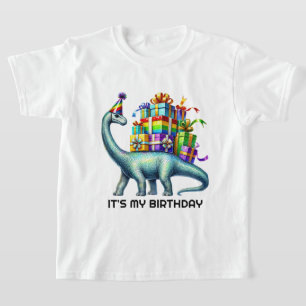 Süße Kinder Blasenparty Geburtstag Dinosaurier T-Shirt