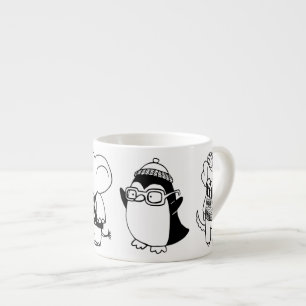 Süße Kinder-Cartoon-Tiere Espressotasse