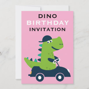 Süße Kinder Dinosaurier Geburtstagsfeier Karte