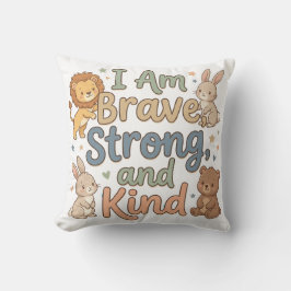 Süße Kinder Ermutigender Spruch Tapfer Stark Freun Kissen