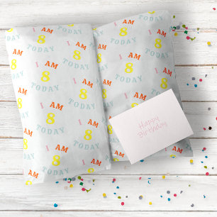 Süße Kinder Geburtstag Ich werde heute älter Weiß  Geschenkpapier
