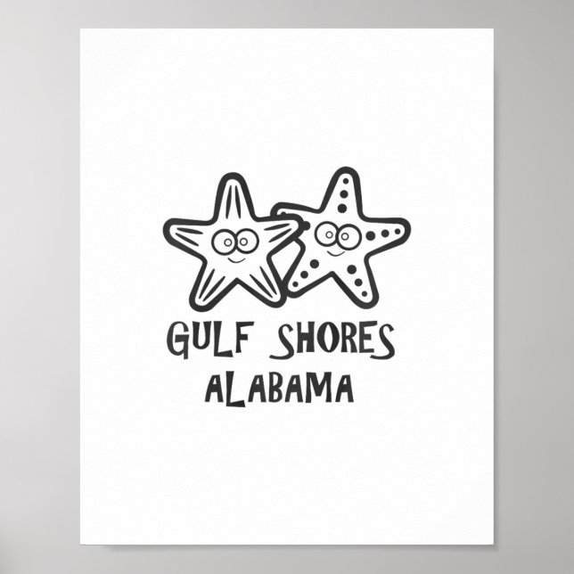 Süße Kinder Gulf Shores Alama Urlaub Mädchen Junge Poster (Vorne)