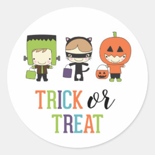 Süße Kinder Halloween Geburtstag Trick-or-Treat-Pa Runder Aufkleber