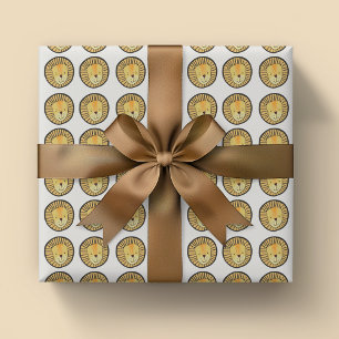 Süße Kinder Löwe Dschungel Muster Geschenkpapier