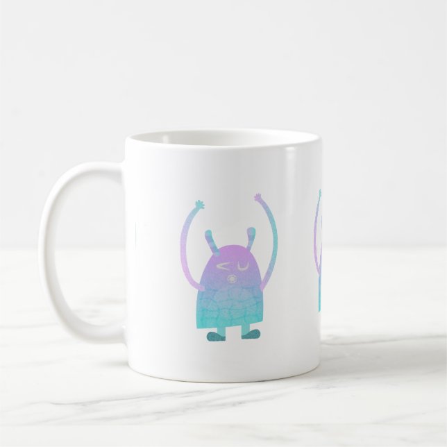 Süße Kinder-Monster-Figur  Kaffeetasse (Links)
