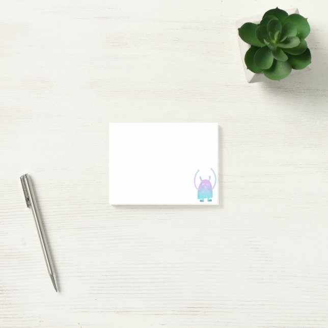 Süße Kinder-Monster-Figur Post-it Klebezettel (Büro)