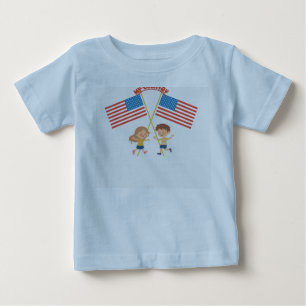 Süße Kinder USA-Flagge Mein Land T-Shirt   Patriot