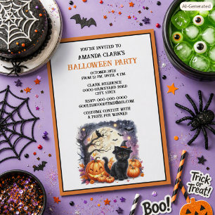 Süße Kinderkostüm-Halloween-Party-Einladung Einladung
