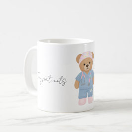 Süße Kinderkrankenschwester-Teddybär-Tasse Kaffeetasse