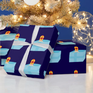 Süße Kinderkunst Süß Lustig St. Nick Sinterklaas  Geschenkpapier