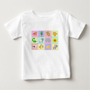 Süße Kinderzeichnung Biene Hund Kuh Elefant Löwe S Baby T-shirt