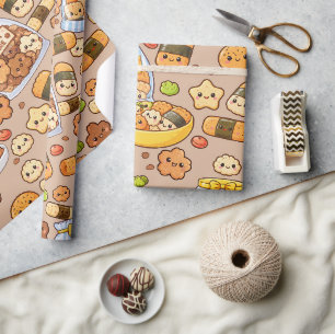 Süße Kirsch-Arare-Kakimochi Geschenkpapier