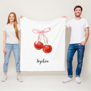 Süße Kirsch-Coquette-Babydecke Fleecedecke