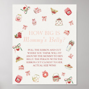 Süße Kirsch-Dessert Wie Groß Mommys Bauch Poster