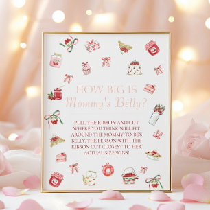 Süße Kirsch-Dessert Wie Groß Mommys Bauch  Poster