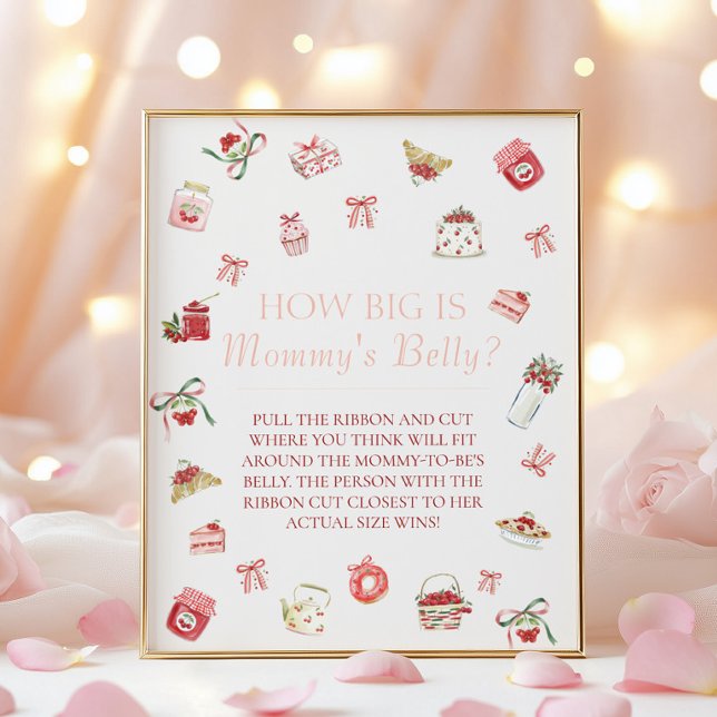 Süße Kirsch-Dessert Wie Groß Mommys Bauch  Poster (Von Creator hochgeladen)