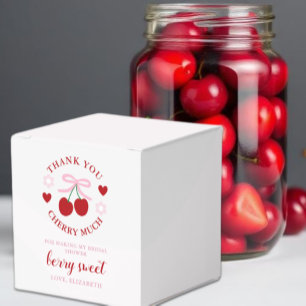 Süße Kirsch-Hochzeitsdusche Geschenkschachtel