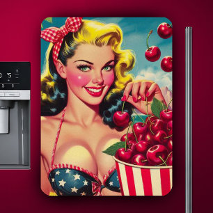 Süße Kirsch-Pin-up Magnet
