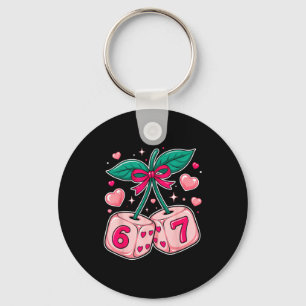 Süße Kirsch-Würfel Valentinstag Rosa Kawaii 67 Mem Schlüsselanhänger