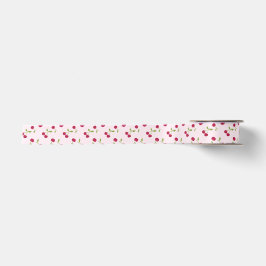 Süße Kirschdruck-Muster-Coquette Rosa Frucht Satinband