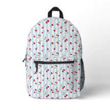 Süße Kirsche Blaue Streifen Retro Zurück zur Schul