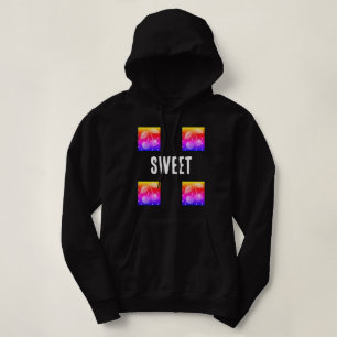 Süße Kirsche Farbverlauf Schwarz Kapuzenpullover Hoodie