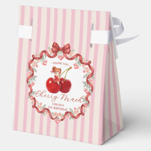 Süße Kirsche Oben Geburtstagseinladung Rosa Mädche Geschenkschachtel