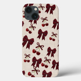 Süße Kirsche & Schleife Ästhetik-Handyhülle 🎀🍒✨ Case-Mate iPhone Hülle