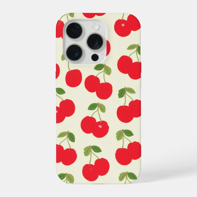 Süße Kirschen-Ästhetik-Handyhülle 🍒 iPhone Hülle (Rückseite)