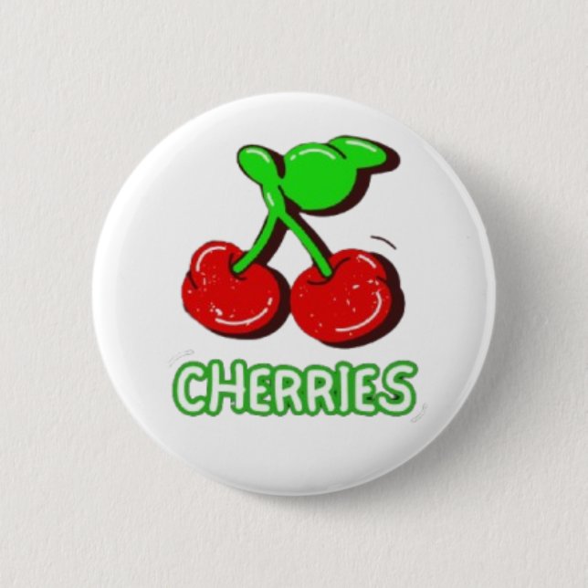 • Süße Kirschen Pop Art Button (Vorderseite)