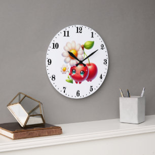 Süße Kirschenliebhaber Küche  Große Wanduhr