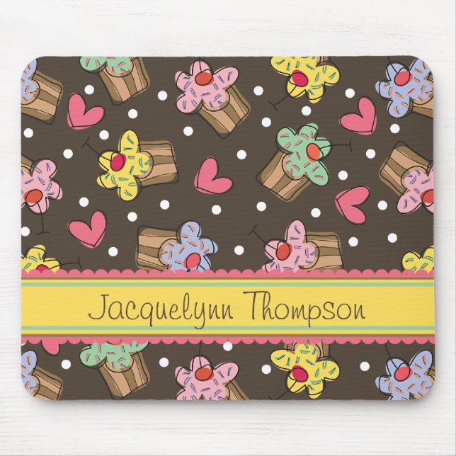 Süße Kirschkuchen-Süßigkeiten-Bäckerei niedlich Mousepad (Vorne)