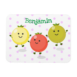 Süße Kirschtomaten Cartoon-Illustration Magnet