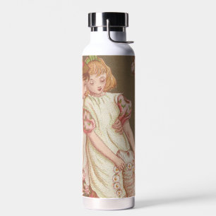 Süße kitschige Vintage-Valentinsgrußkarte, Kinder Trinkflasche