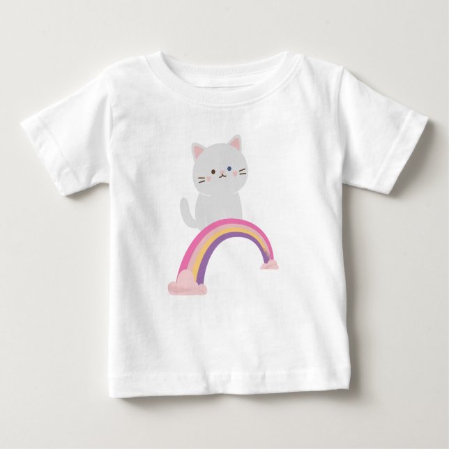 Süsse Kitten Cat Baby T-shirt (Vorderseite)