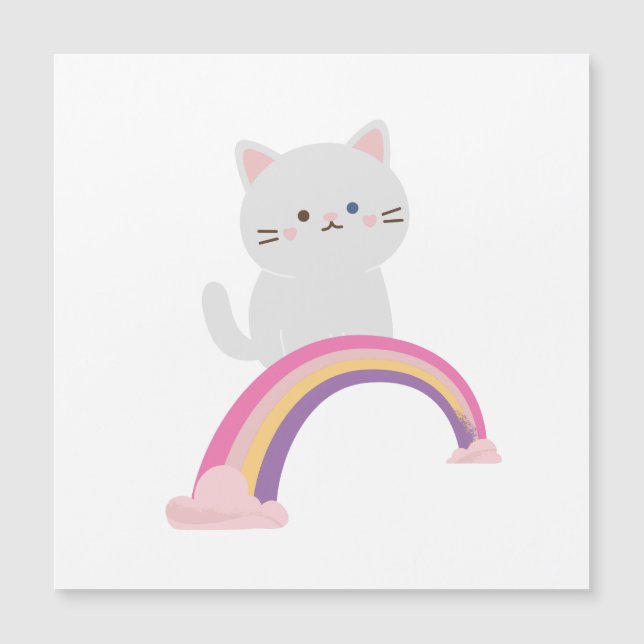 Süsse Kitten Cat Magnetkarte (Vorderseite)