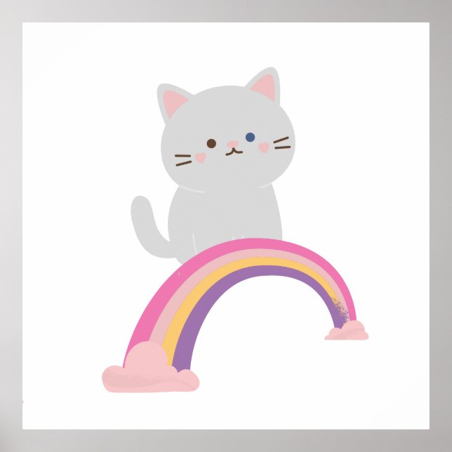 Süsse Kitten Cat Poster (Vorne)